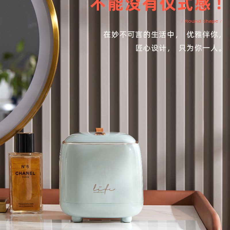 速发桌纸垃圾桶家用带盖小号卧室床头桌上面你可爱台迷收纳面篓杂