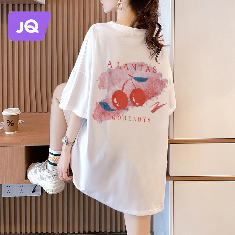 速发孕妇上衣夏装版02新款时尚髦松洋气韩2时宽t恤遮屁股