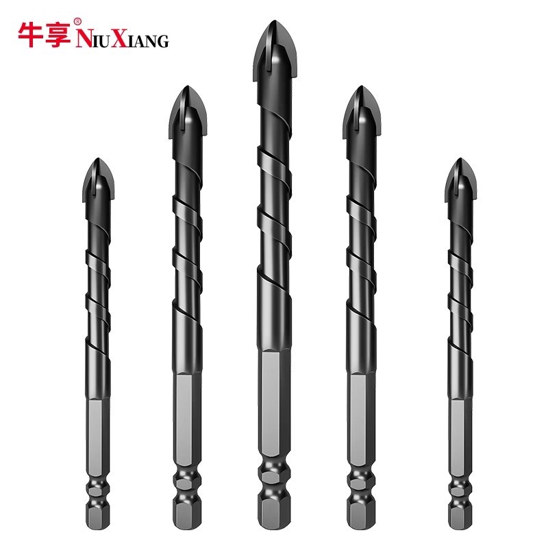 速发瓷砖钻头6mm超硬玻璃打孔开孔器磁砖混凝土砖墙扩孔十字三角