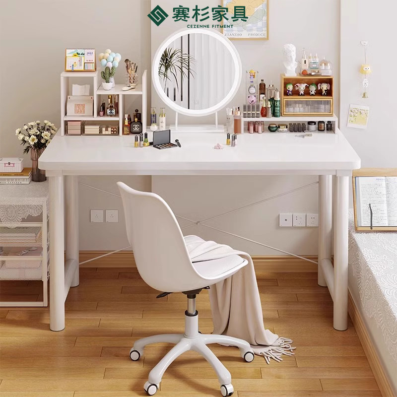 速发生化妆桌子屋卧室梳妆台简约小户型书桌电脑桌一体