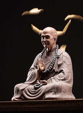 速发家瓷弘一法师摆件历人史物李叔同禅意陶居客厅书房博古架