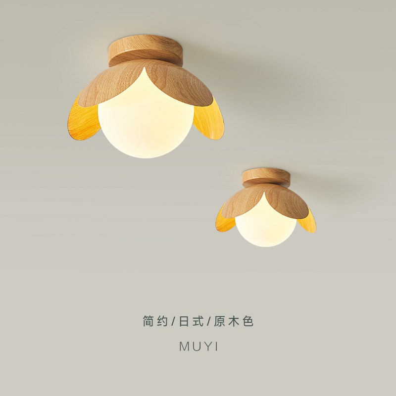 速发过道走廊木简创日式侘寂风玄关入户门厅灯约意复古灯纹台吸顶