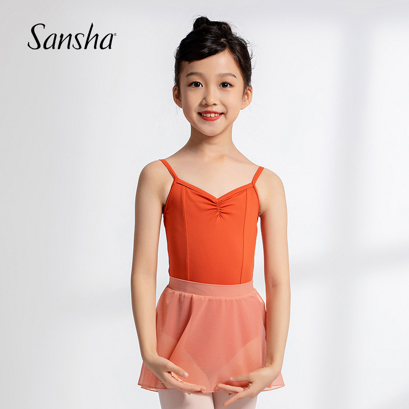 速发2024 法国儿童芭蕾舞练功V 锦裆吊带舞蹈服服领开纶连体