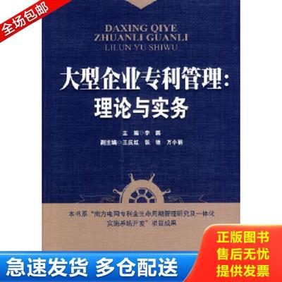 正版库存书9787513023764 大型企业专利管理：理论与实务 李鹏主编 知识产权出版社