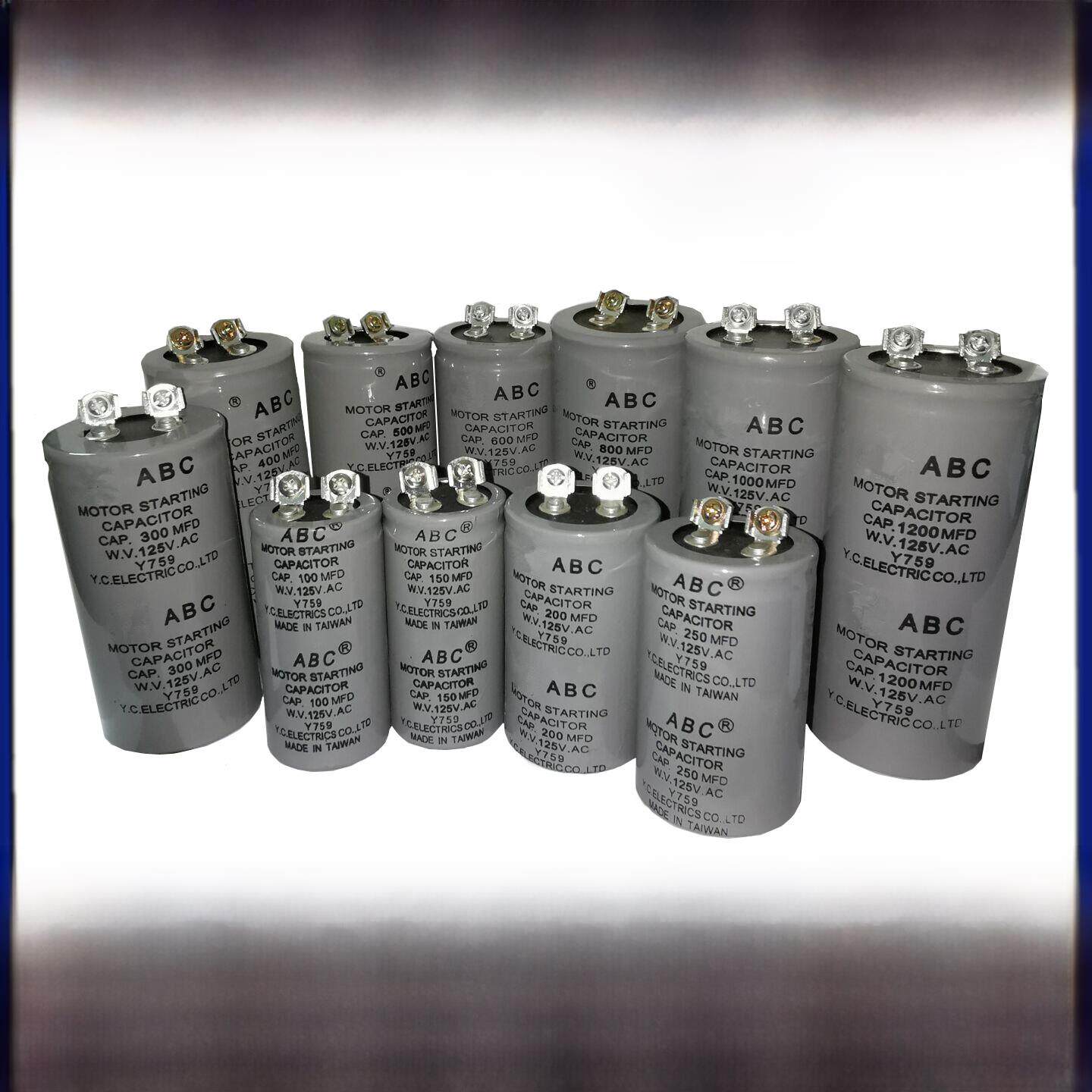 ABC电容 启动电容125V100/200/300/400/500/600/800/1000/1200MFD