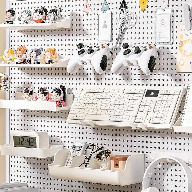 学习桌洞洞板收纳盒3公分配件通用挂钩挂篮置物架桌面固定连接器