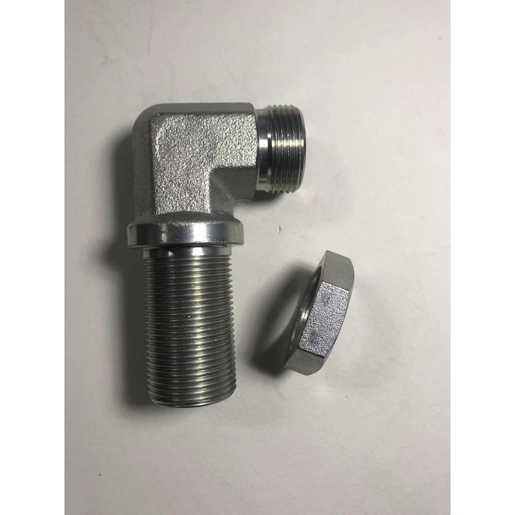 直角卡套式过板穿板隔板WSV系列外丝加长6C9/6D9-LN液压接头