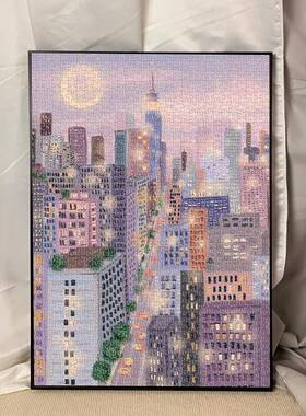 新款挂墙铝合金画框70×50galison拼图裱框1000片3djp拼图框定制