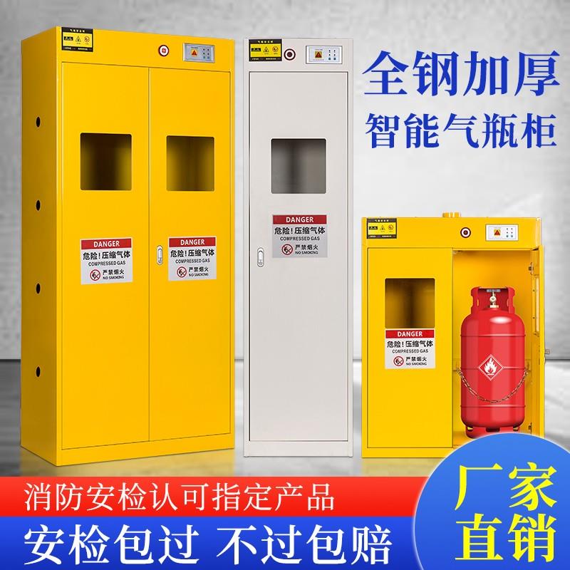 全钢防爆气瓶柜安全柜实验室单瓶氮气乙炔氧气氩气体钢瓶储存柜子
