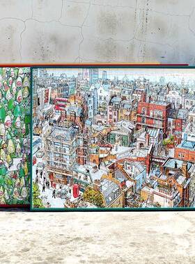 简约窄边铝合金拼图框500片1000片1500片定做507550x70寸拼图框架