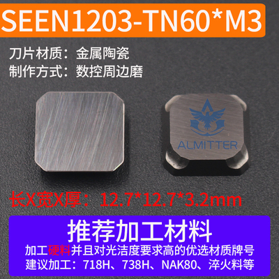 双头龙门镜面加工SEEN/1203/SEER/1504/四方形铣刀片/淬火刀粒盘