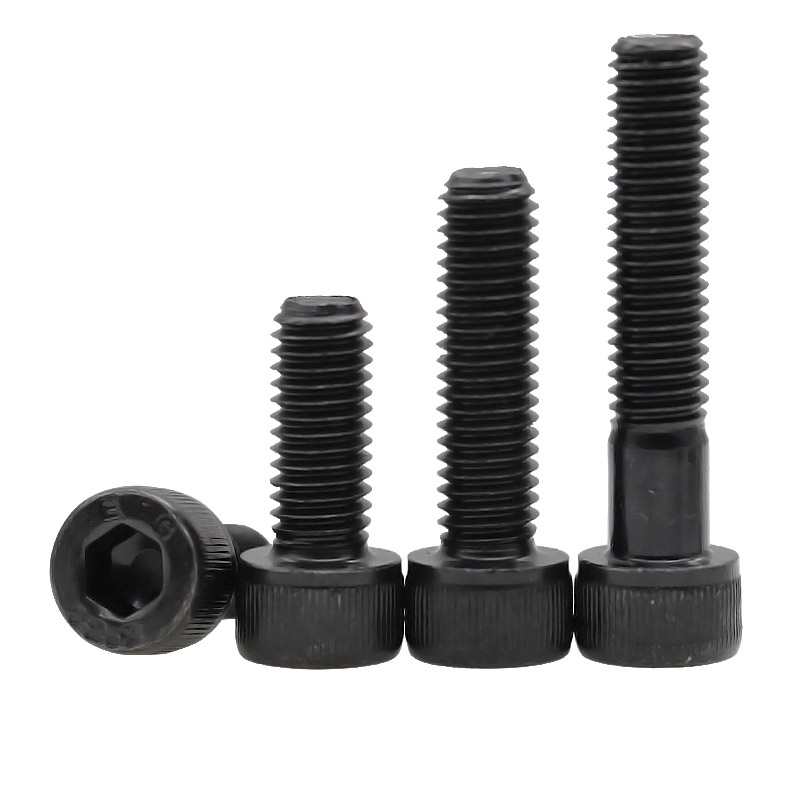 8.8级发黑半牙内六角螺丝M3-M24 杯头内六角螺钉圆柱头内六角GB70