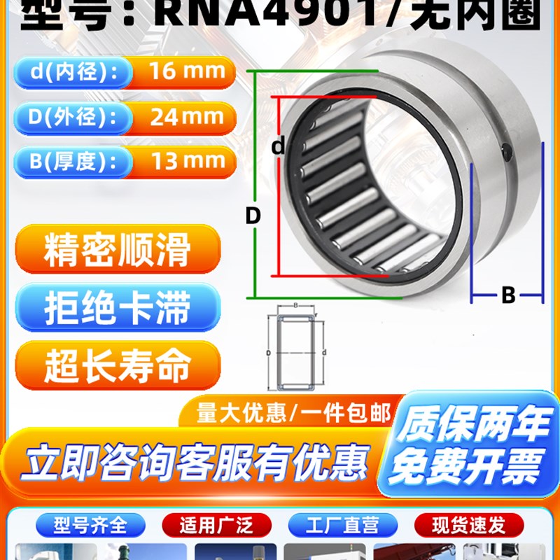 进口滚柱滚针轴承型号大全RNA NA4900/4901/4902/4903/4904/4905