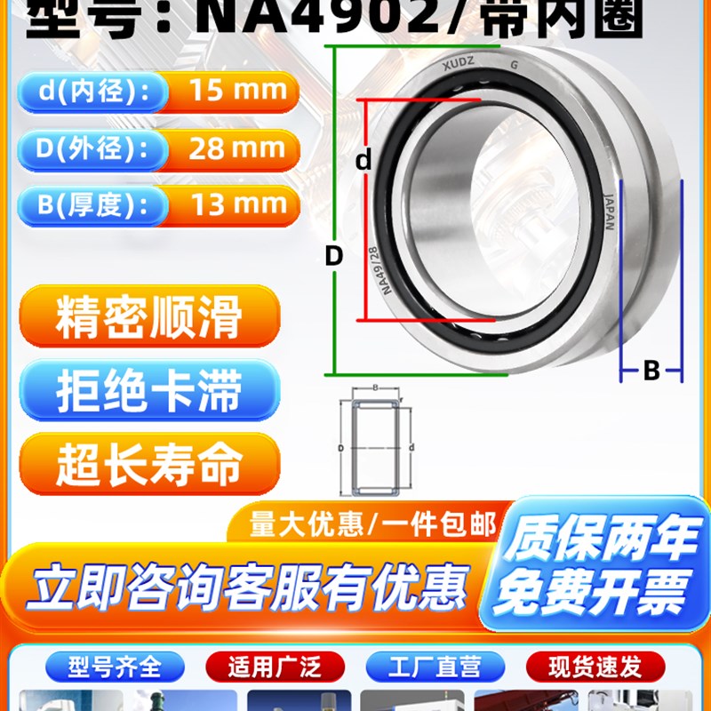 进口滚柱滚针轴承型号大全RNA NA4900/4901/4902/4903/4904/4905