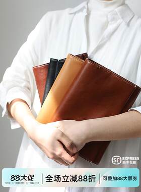 爵士小强手工制作丨真皮软手账本A5记事本旅行软活页本会议记录本