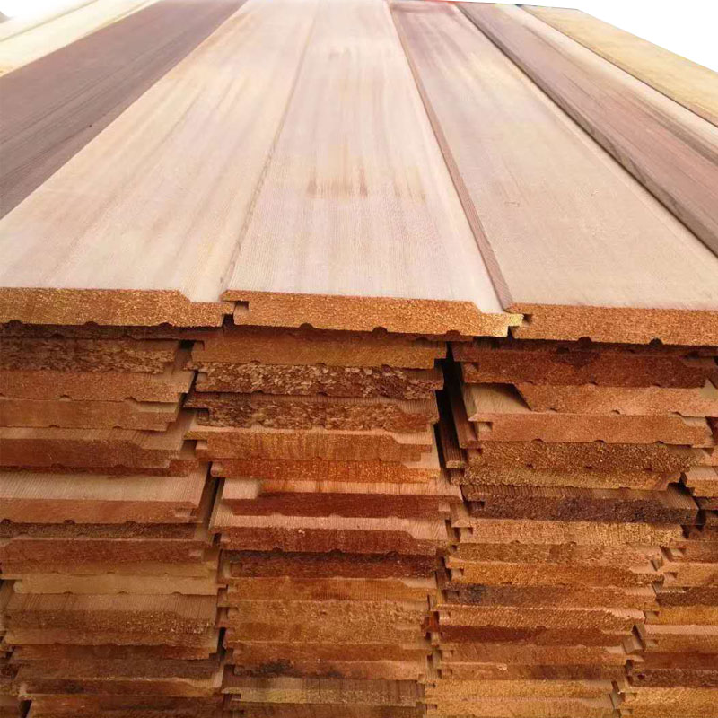 红雪松铁杉实木无节扣板桑拿板吊顶背景墙裙汗蒸房护墙板材