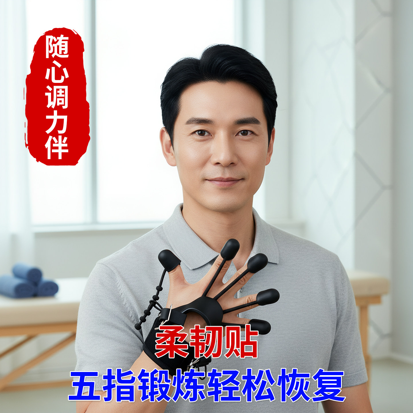 超士青年柔韧贴五指手腕拉力器随心调力灵活训练手部锻炼器