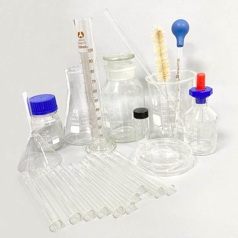 速发玻璃器皿+锥形+烧瓶瓶+实验室+胶头仪器+烧杯+滴管用品试管(