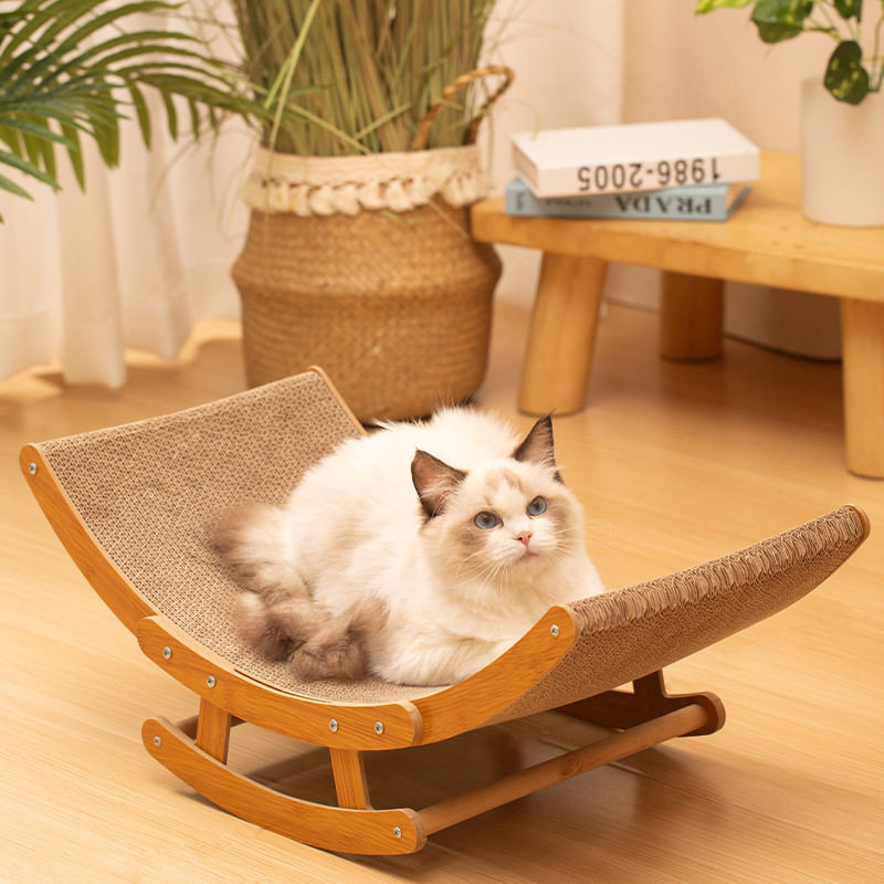 速发磨抓板猫窝一体两用咪式磨爪器耐猫耐抓不掉屑猫立摇摇椅玩具