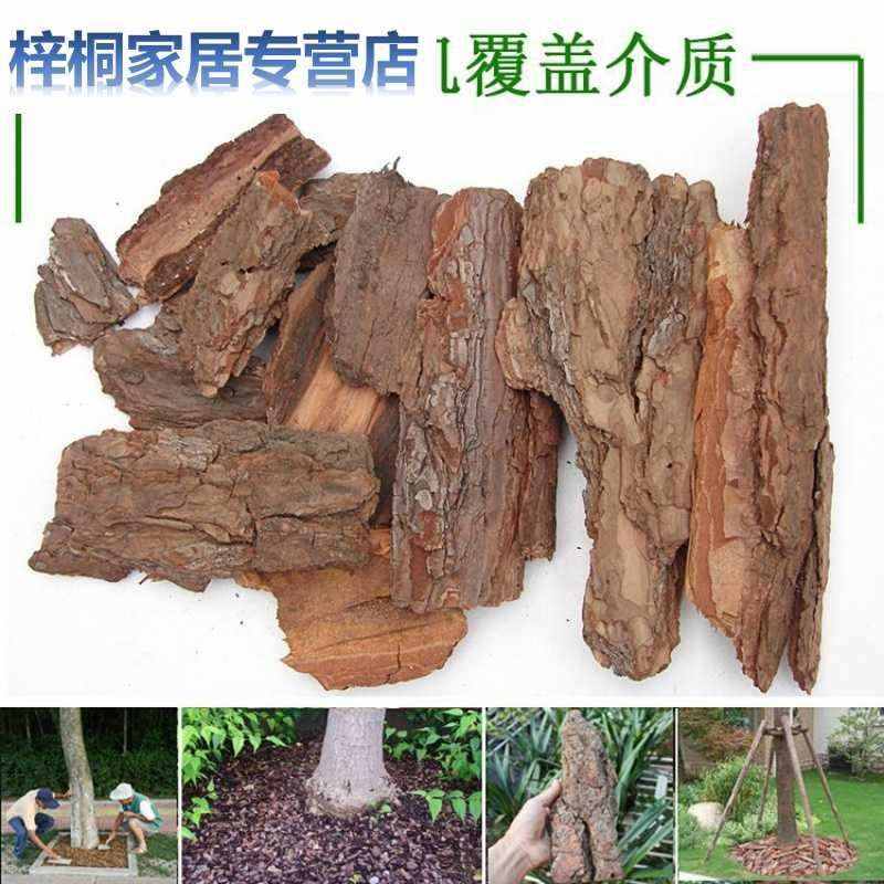 速发发酵松树垫松鳞片树木花坛土面有机覆盖物大块皮材包邮