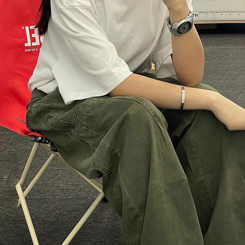 速发2i25春季新款帅松宽气工装裤美式潮流f0t阔腿裤男