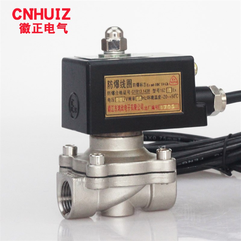 速发优质2W不锈钢防爆电磁阀AC2分2V 24V 04分6分1寸1.2寸1.5寸2