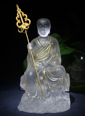 速发1菩严m 古法琉璃地藏王8萨佛像摆件居士林家居供奉庄c佛像摆