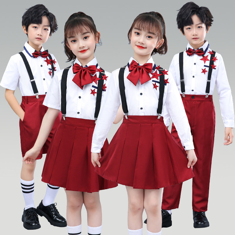 速发新出儿童朗套合唱服中小学生合唱团服装礼服诵装幼儿男童演款