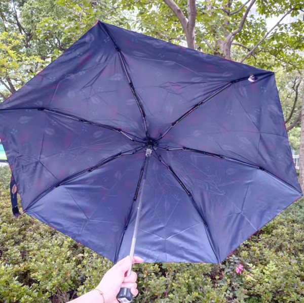 速发包邮新款5折树叶色胶强抗UV防UV防晒折叠伞晴雨伞太遮伞