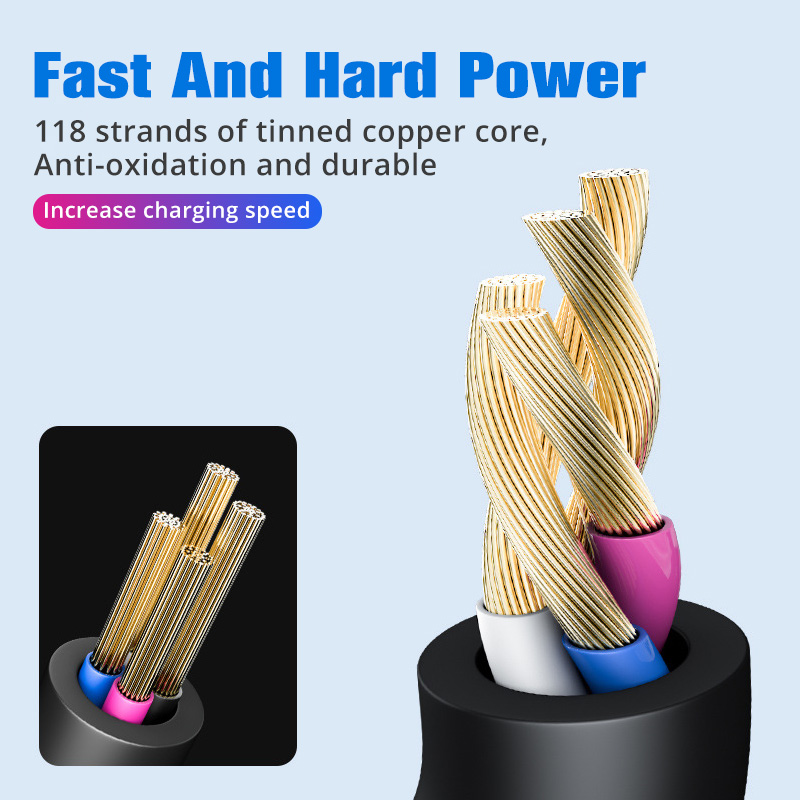 速发2 I 1 Mro  C Cable Mobile Ph Chger Splitter Wire