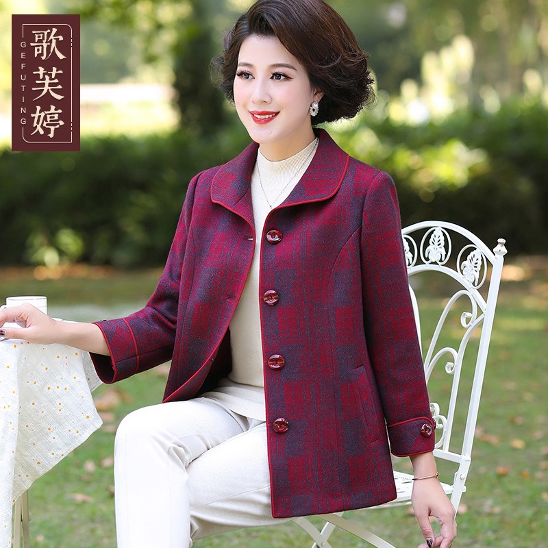 速发胖妈妈洋7套春秋新款码高贵短气中老年奶奶装上衣60外0