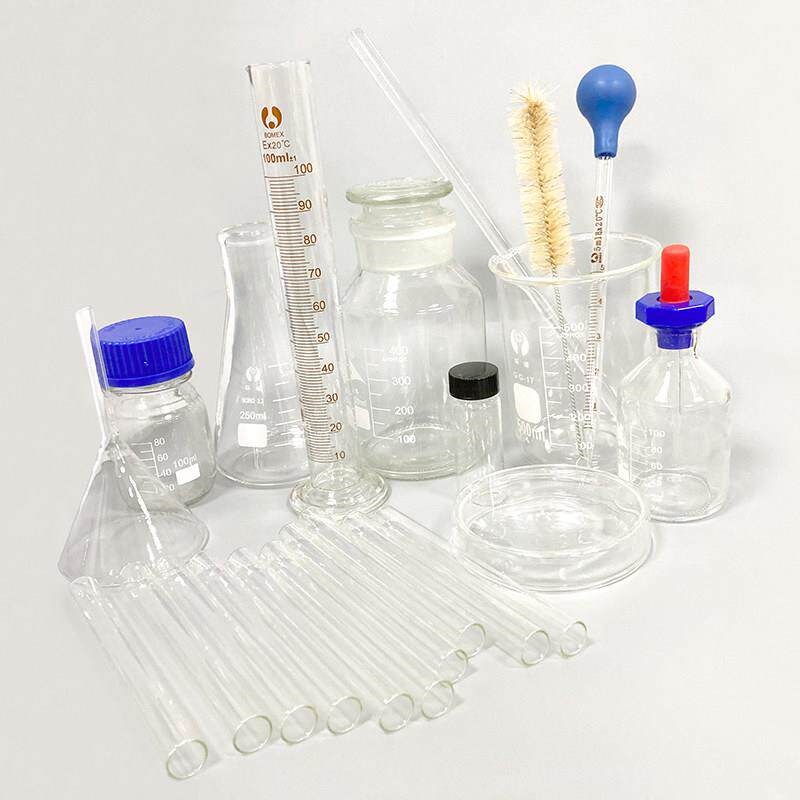 速发玻璃器皿+锥形+烧瓶瓶+实验室+胶头仪器+烧杯+滴管用品试管(