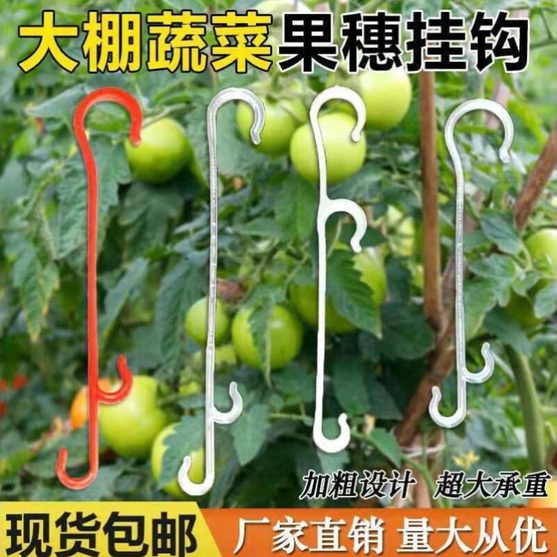 速发大穗西红柿挂钩番茄塑料挂吊果棚钩吊果勾吊钩挂勾吊蔓挂钩钩