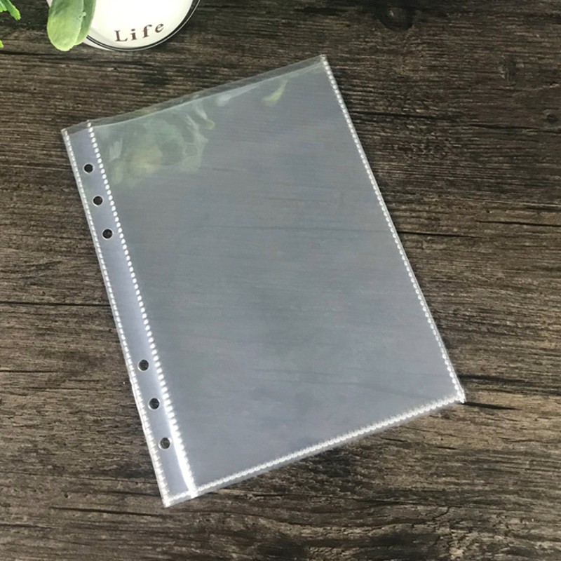 速发6孔防水透明PP内页便照材据素票整理可换替芯携片活页收纳袋
