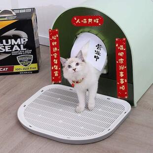 垫子狗猫垫猫咪溅垫子砂控砂出外防带砂盆宠物垫子猫猫塑料垫厕所