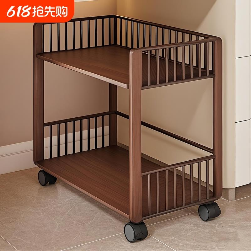 书架落地置物架书桌下可移动带轮收纳架简易宿舍下多层书柜铁艺