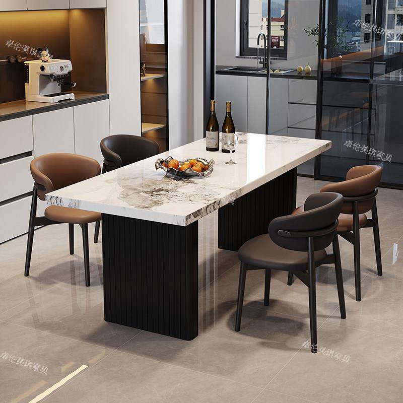 意式极简加厚岩板餐桌椅组合大户型大板桌长方形岛台复古吃饭桌子,住宅家具,岩板餐桌,淘宝优惠券,粉丝福利购,淘宝优惠卷