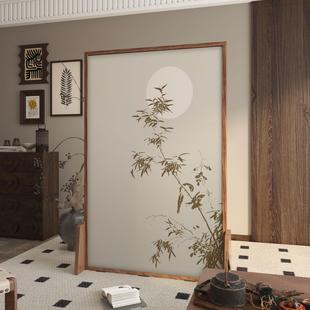 新中式 遮挡移动家用酒店茶室座屏 屏风玄关隔断 办公室客厅入户门