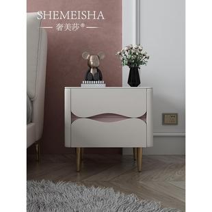 舒美沙床头柜现代简约可及豪华经典设计师风格卧室实木小尺寸床头