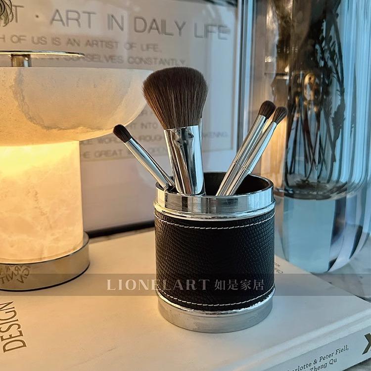 如是收纳罐高奢全金属笔筒化妆刷办公用品收纳桶礼物礼品