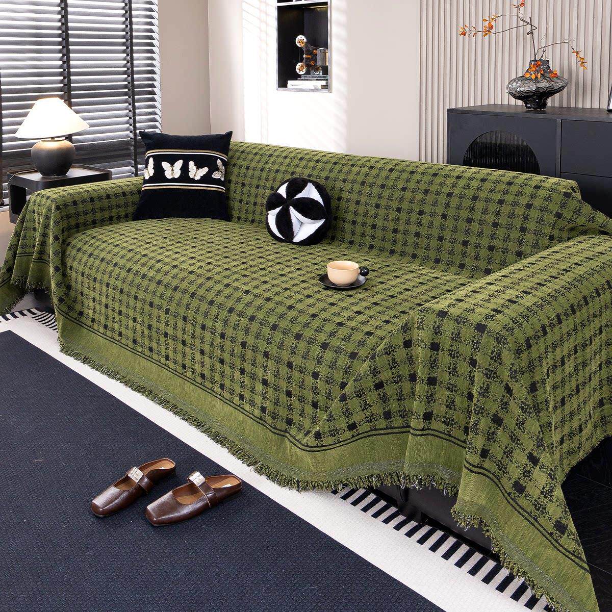 四季通用沙发盖布巾2025新款固定防滑坐垫轻奢高级感现代简约套罩