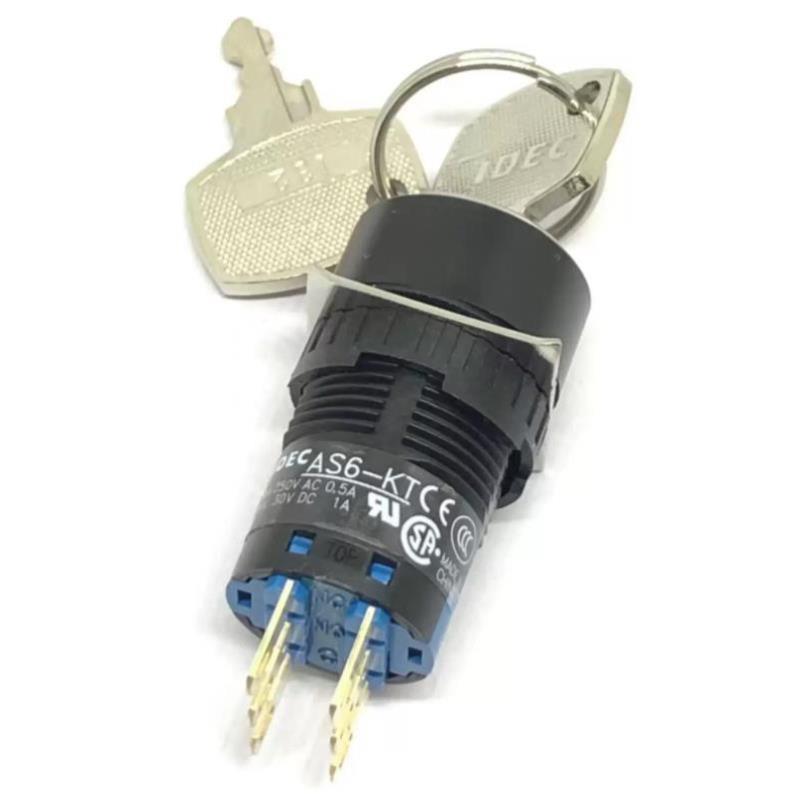 IDEC正品和泉AS6-KT圆形AS6M-3KT2AC AS6S-2KT1AC 2KT2AC钥匙开关