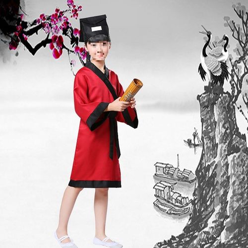 速发2024新款儿童书童演出国古装服服服汉学男童三字经弟子规开笔