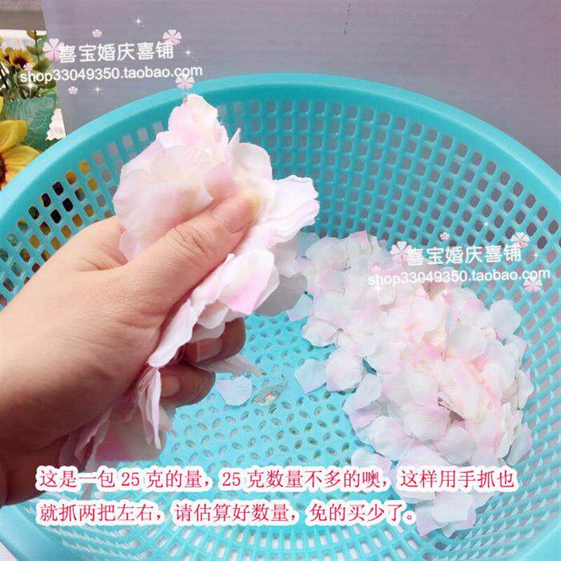 速发桃花花瓣梅花仿真花绢布花瓣假花瓣仿真花瓣手抛台撒花桃花花