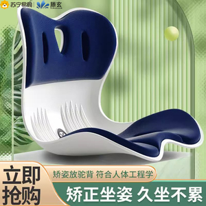速发瓣坐护腰矫正坐室坐垫办公姿贝壳花久座垫成人学生靠背垫