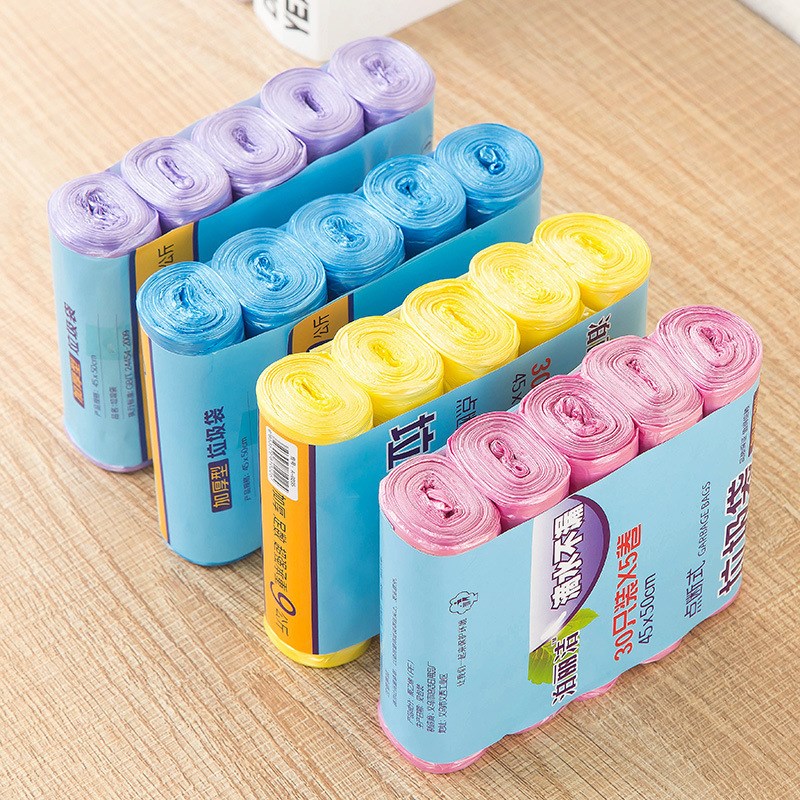 速发宿圾袋大号卷装家用一垃性黑色塑料袋厨房次舍彩色中号垃圾袋