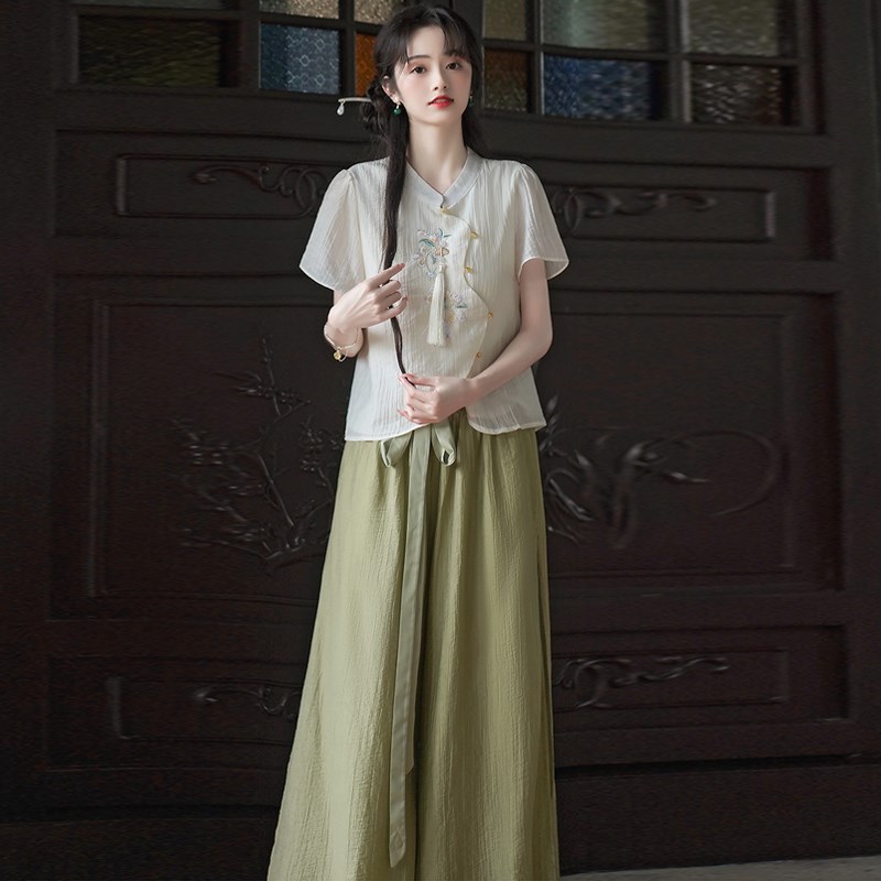 速发新中式茶服茶艺师套装禅意服装改良旗袍唐装装民国风汉服上衣