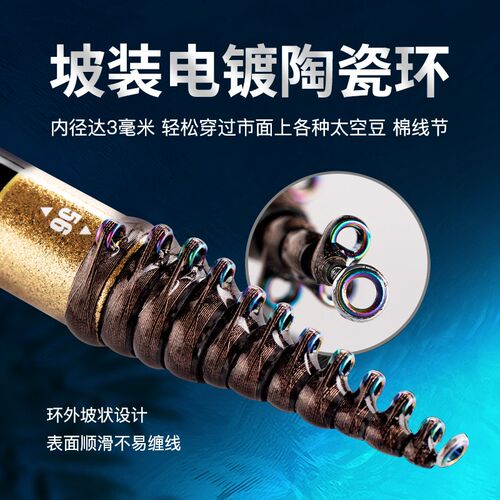 速发谷麦竿欧陆超轻超硬三不剪线前打竿1调溪流竿逗钓杆