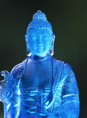 速发8厘米显宗药师琉璃光如来佛像摆件客厅摆放供奉随身小佛像