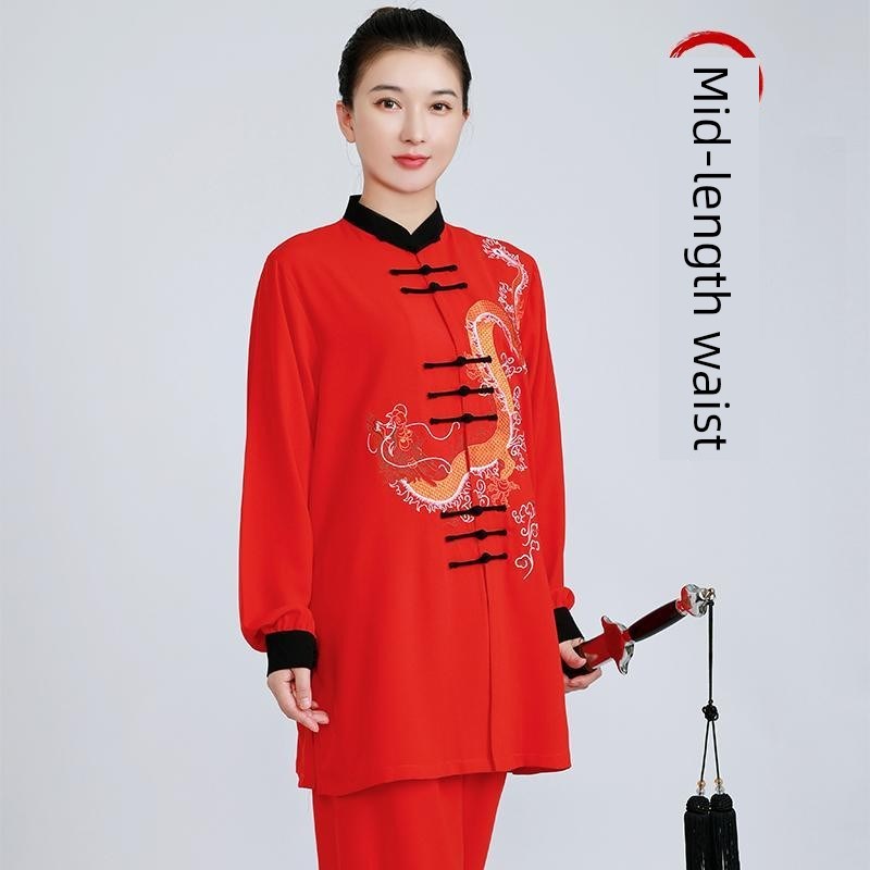 速发小河山比赛表演太极服子练习服男子新古典太极拳春秋绣龙
